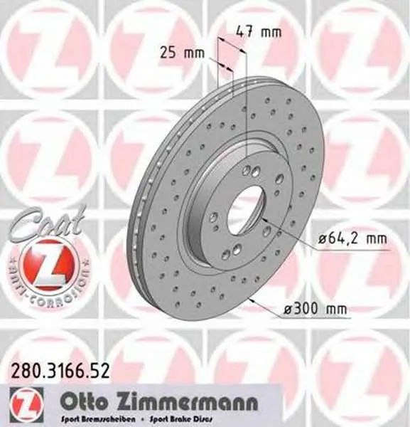 спирачен диск ZIMMERMANN 280.3166.52